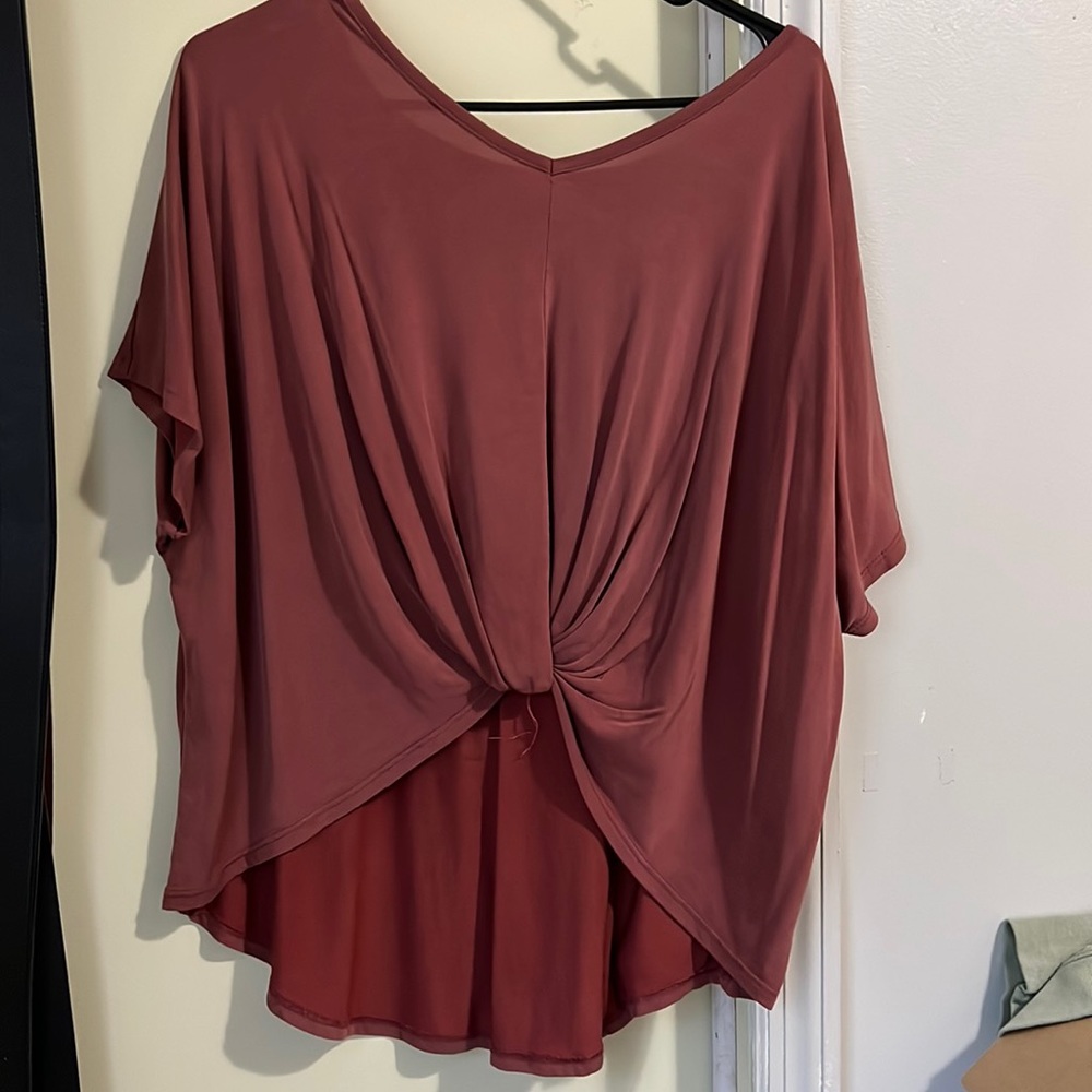 Burgundy top